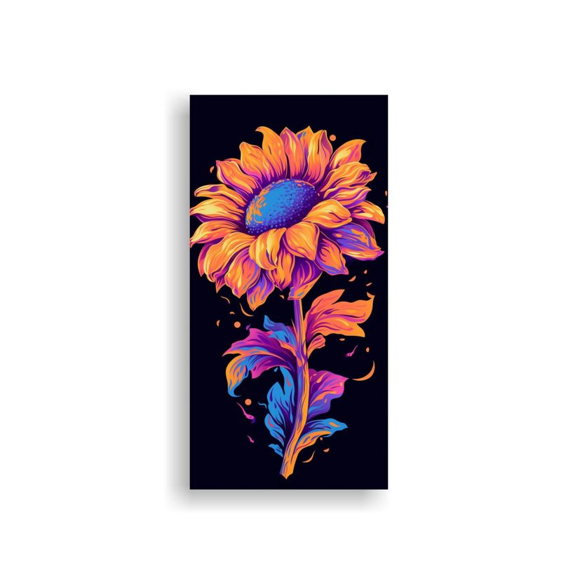 GENERICO - Cuadro Lienzo Impactante Imagen Naranja Girasol 60x120 Cm