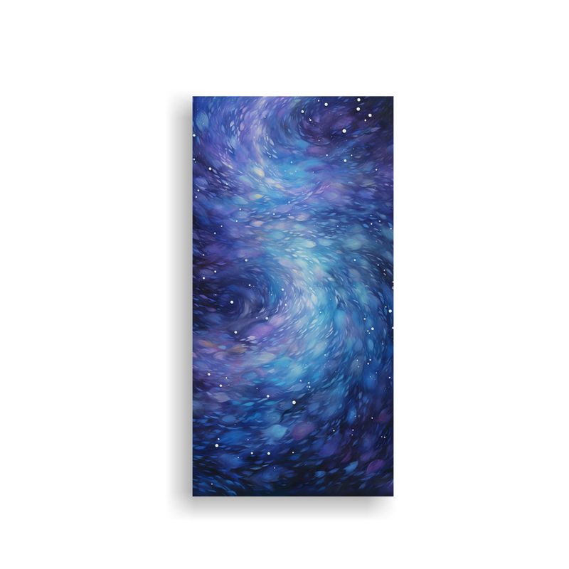 GENERICO - Cuadro Abstracto Celestial Con Patrones Giratorios 30x60 Cm