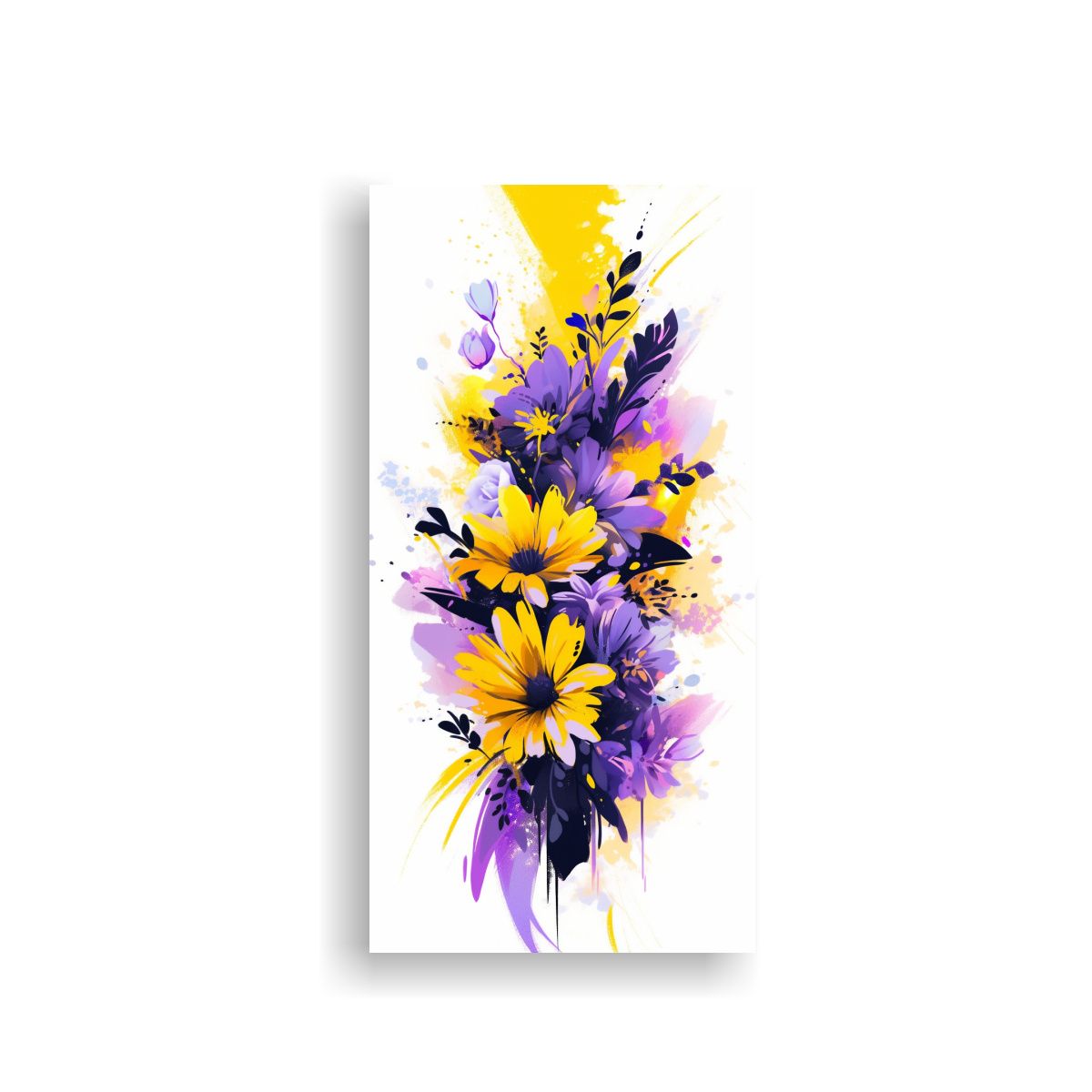 GENERICO - Cuadro Decorativo Estética Amarillo Y Púrpura 80x160 Cm
