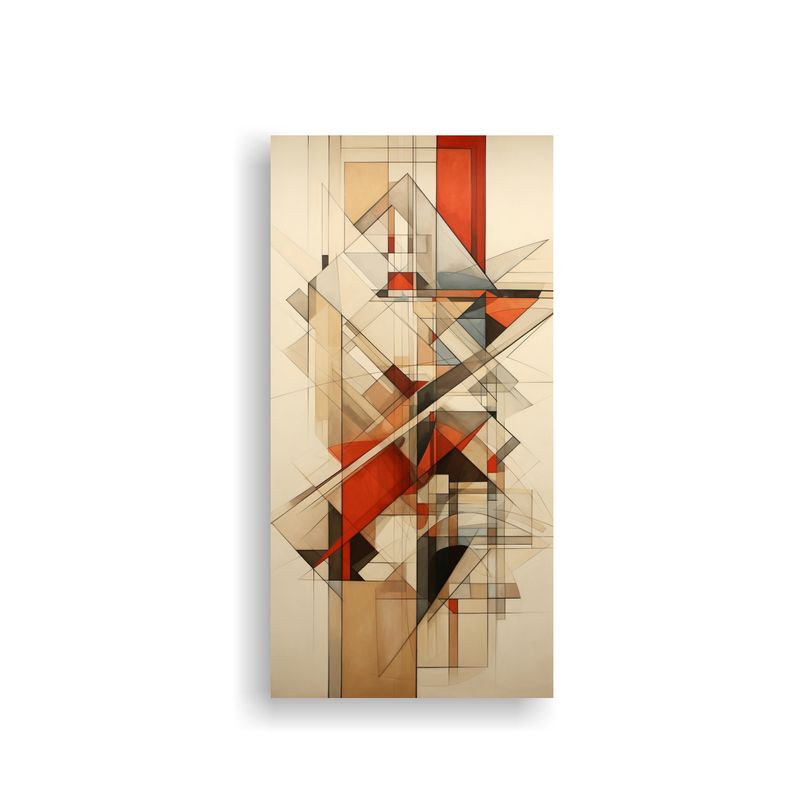 GENERICO - Cuadros Abstractos Geométricos En Lienzo Tela 50x100 Cm