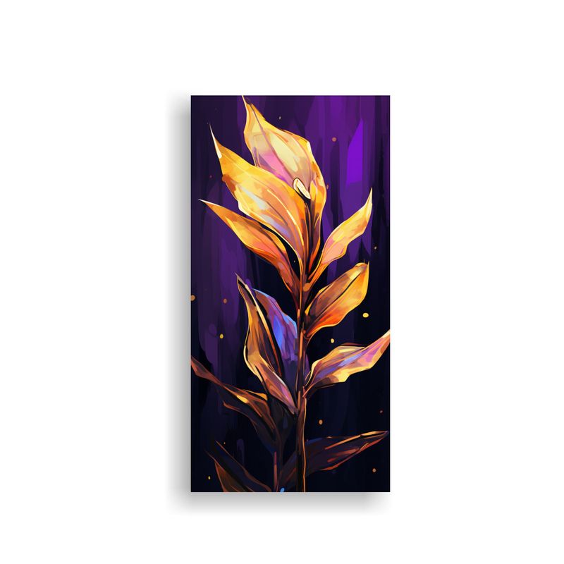 GENERICO - Pintura Decorativa De Hojas De Heliconia En 30x60 Cm