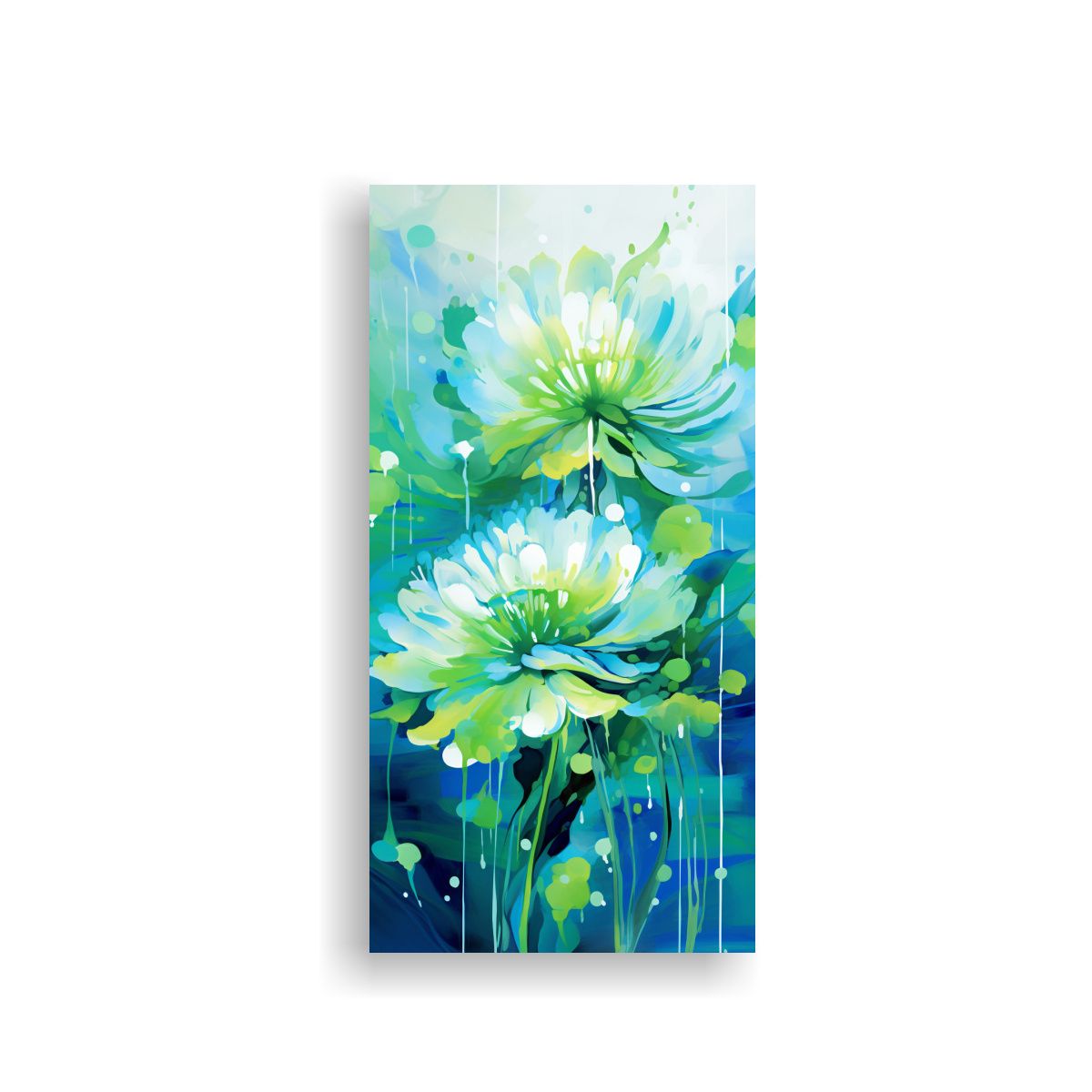 GENERICO - Tonos Verdes Y Azules Arte De Pared Neonoir En 40x80 Cm