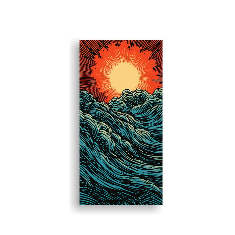 GENERICO - Arte Imagen Representación De Un Sol En Closeup 70x140 Cm