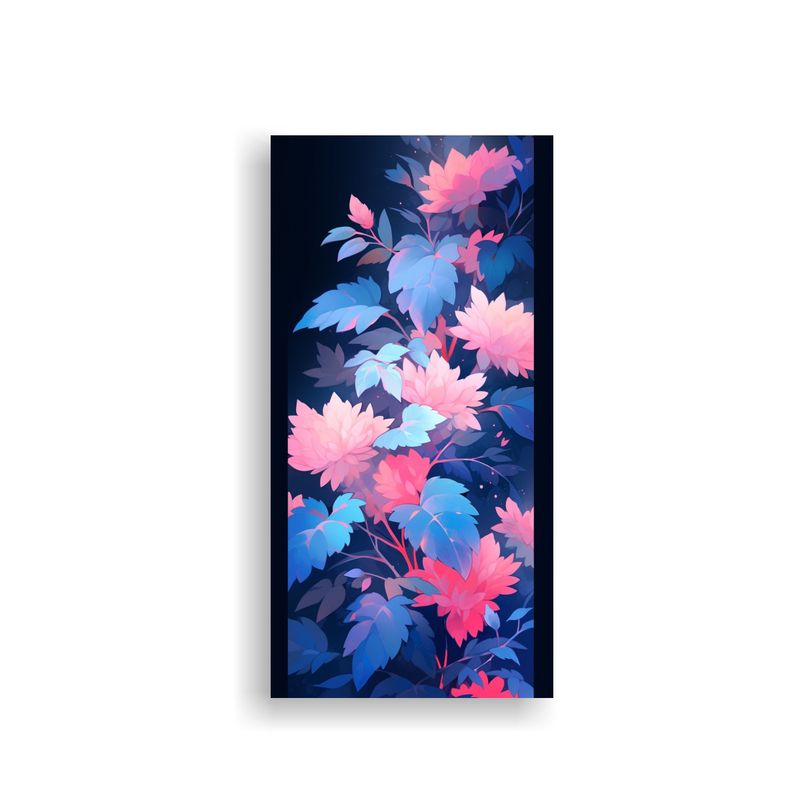 GENERICO - Pintura Decorativa Intensa En Rosa Y Azul Con 20x40 Cm