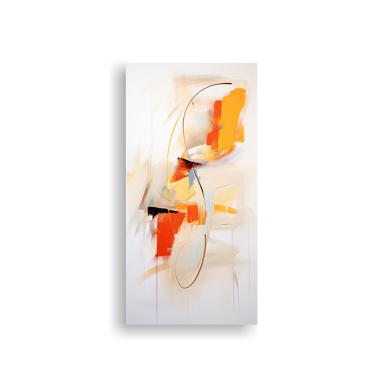 GENERICO - Cuadro Abstracto De Aceite Decorativo Cultura 30x60 Cm