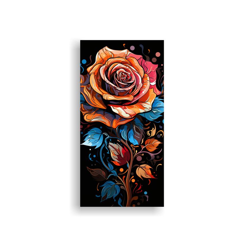 GENERICO - Tela Sublimada Con Diseño De Flor Rosa Estilo 50x100 Cm