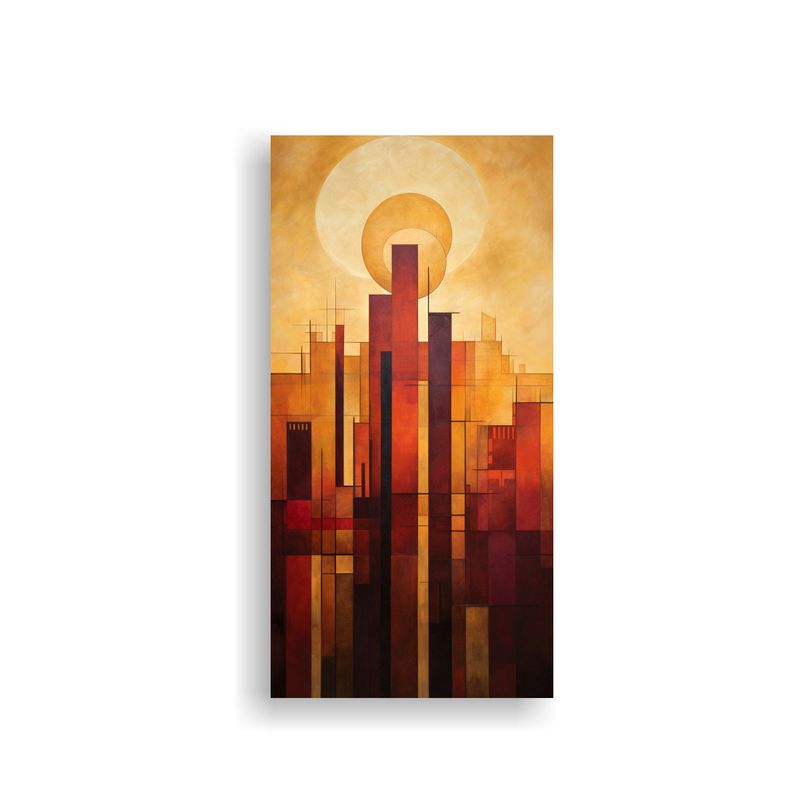 GENERICO - Paisaje Urbano Al Amanecer Representación 40x80 Cm