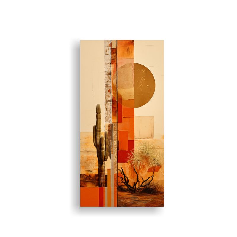 GENERICO - Pintura Decorativa De Collage Abstracto De 50x100 Cm