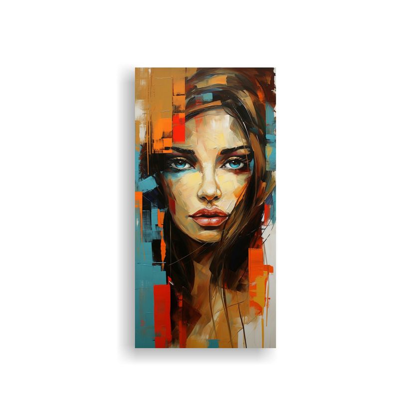 GENERICO - Cuadro Abstracto Mujer Multicolor Arte Moderno 50x100 Cm