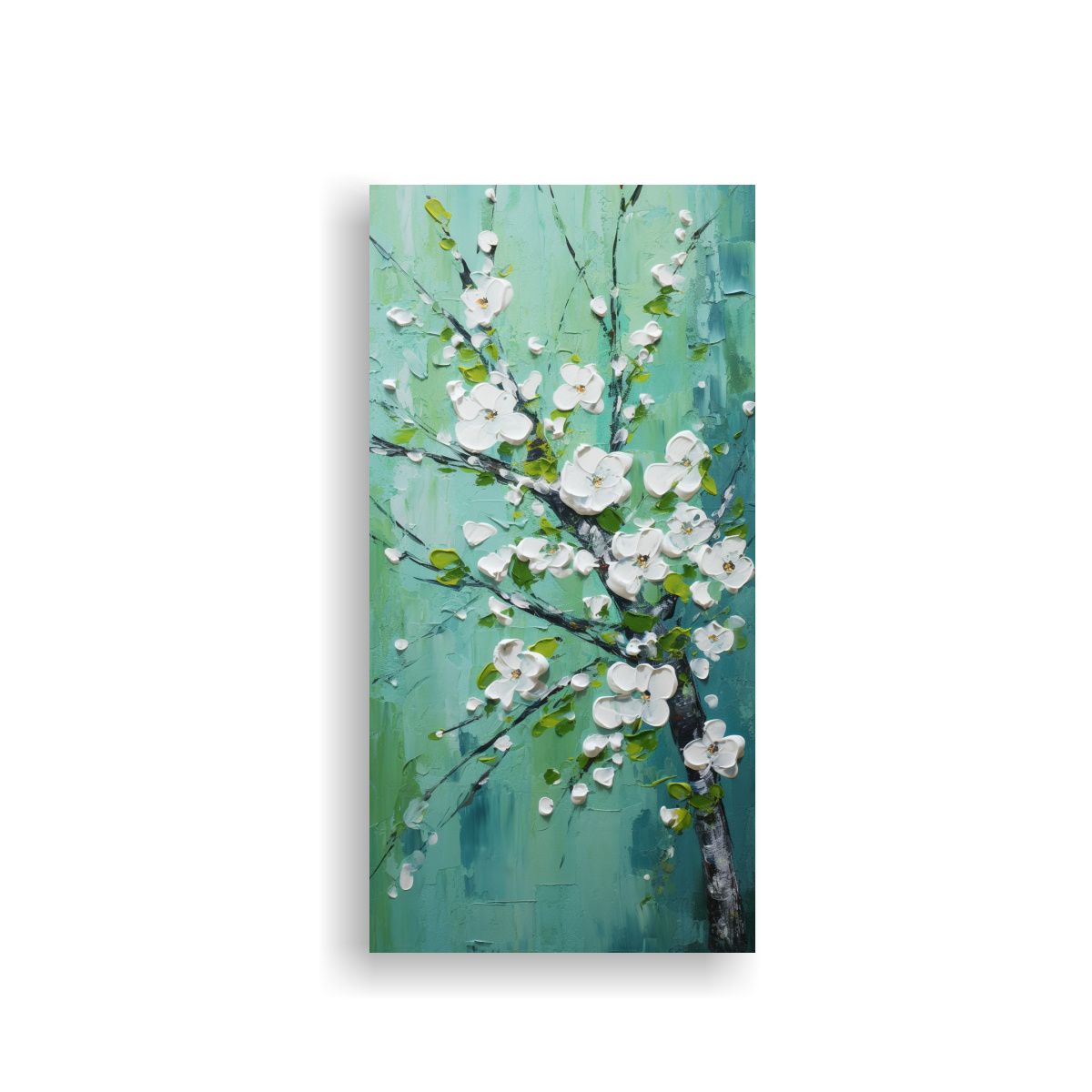 GENERICO - Cuadro Cuadro Full Color Pintura De Cerezos En 30x60 Cm