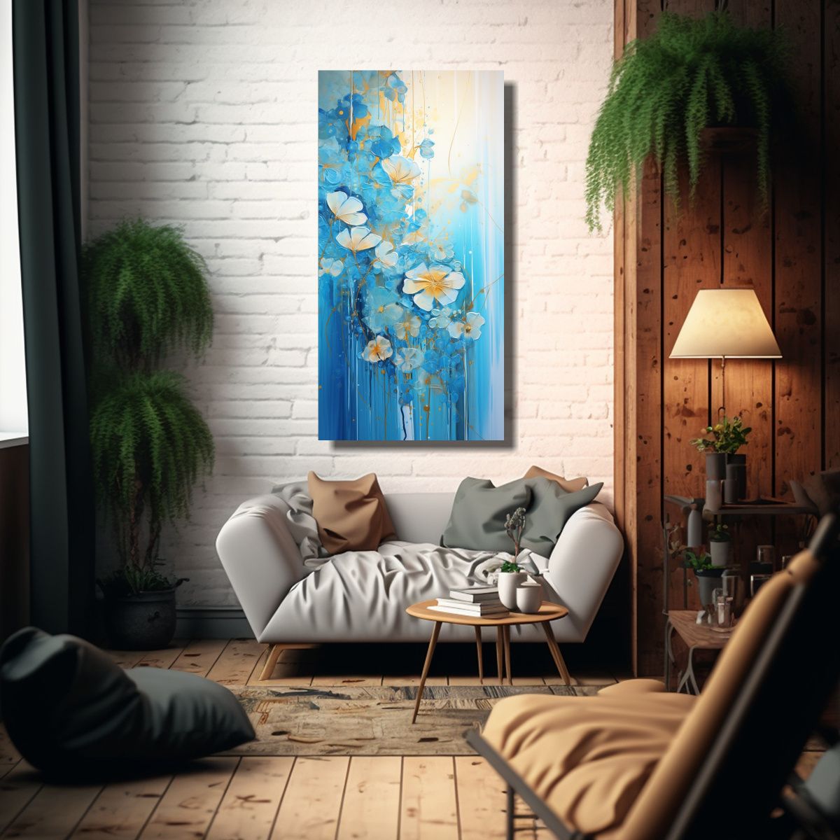 GENERICO - Pintura En Bastidor Tema Visual En Vibrantes 80x160 Cm