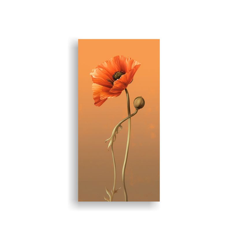GENERICO - Cuadro Floral Tonos Reflejo De Una Amapola 60x120 Cm