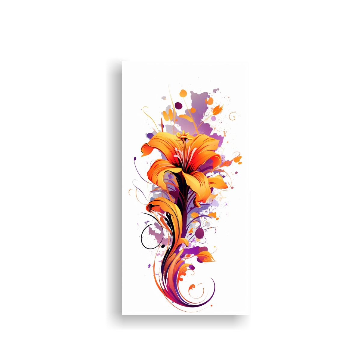 GENERICO - Ilustración Vectorial Elegante De Un Lirio 50x100 Cm