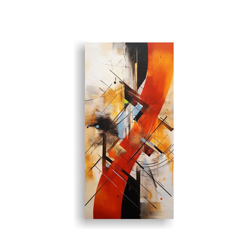 GENERICO - Cuadro Abstracto En Intenso Estilo De Decoración 60x120 Cm