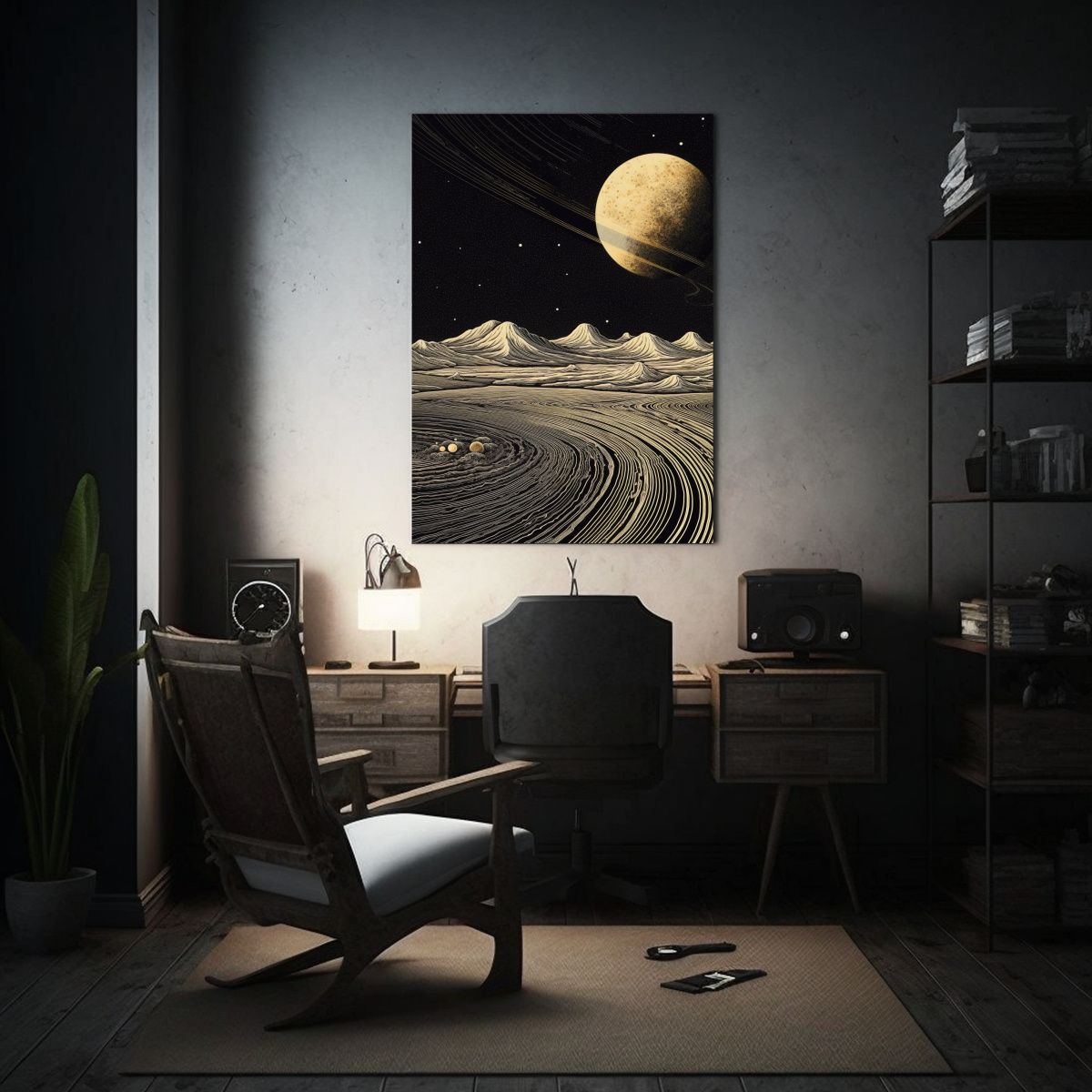 GENERICO - Pintura Decorativa Lienzo Estilo Galaxia Con 80x120 Cm