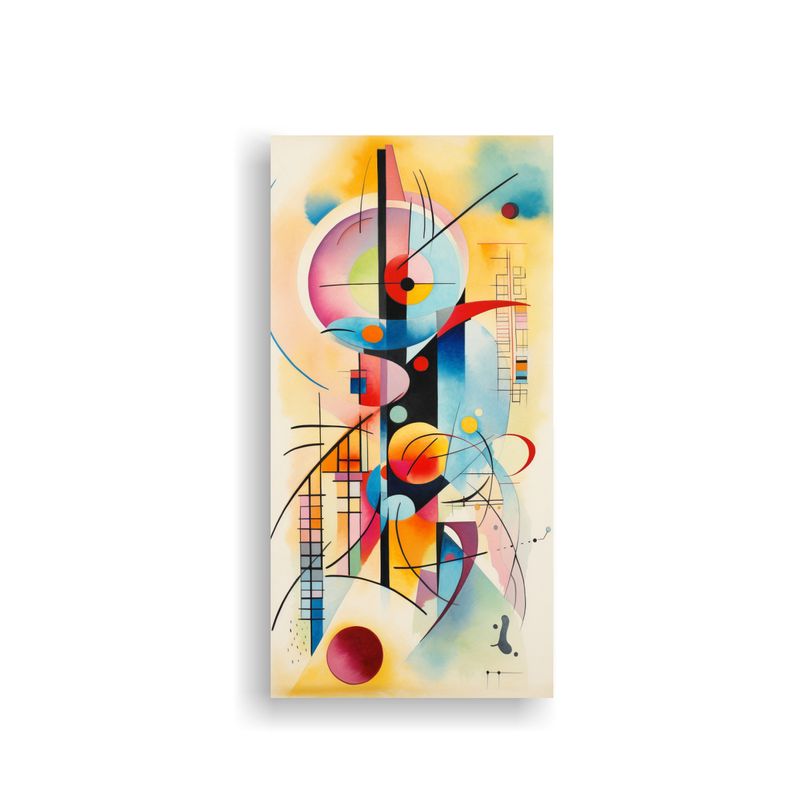 GENERICO - Cuadro Inspirador Esquema Acuarela Abstracta 30x60 Cm