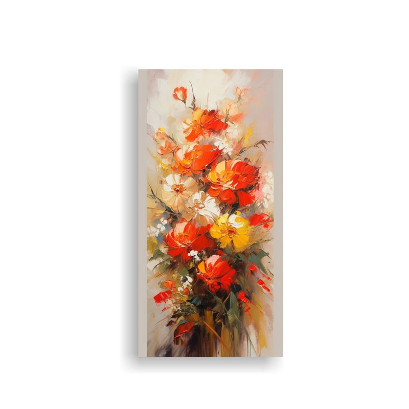 GENERICO - Cuadro Fotografía Surrealista Flores Amarillas Y 40x80 Cm