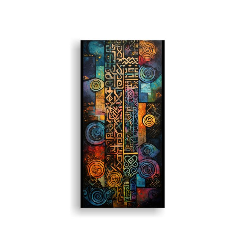 GENERICO - Lienzo Decorativo Con Antiguos Símbolos Y Runas 30x60 Cm