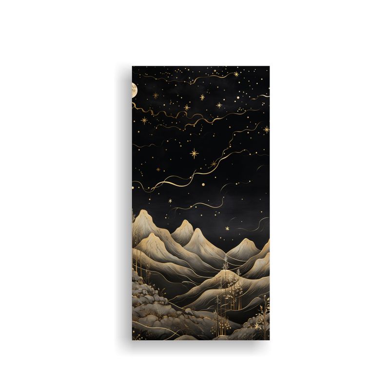 GENERICO - Cuadro Composición Contraste Paisaje Montañés 20x40 Cm