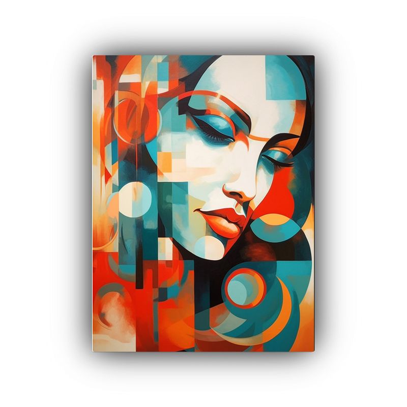 GENERICO - Pintura Abstracta De Lienzo Con Imagen Colorida 80x120 Cm