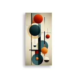 GENERICO - Cuadro Abstracto Relieve Retro Art Lienzo 20x40 Cm