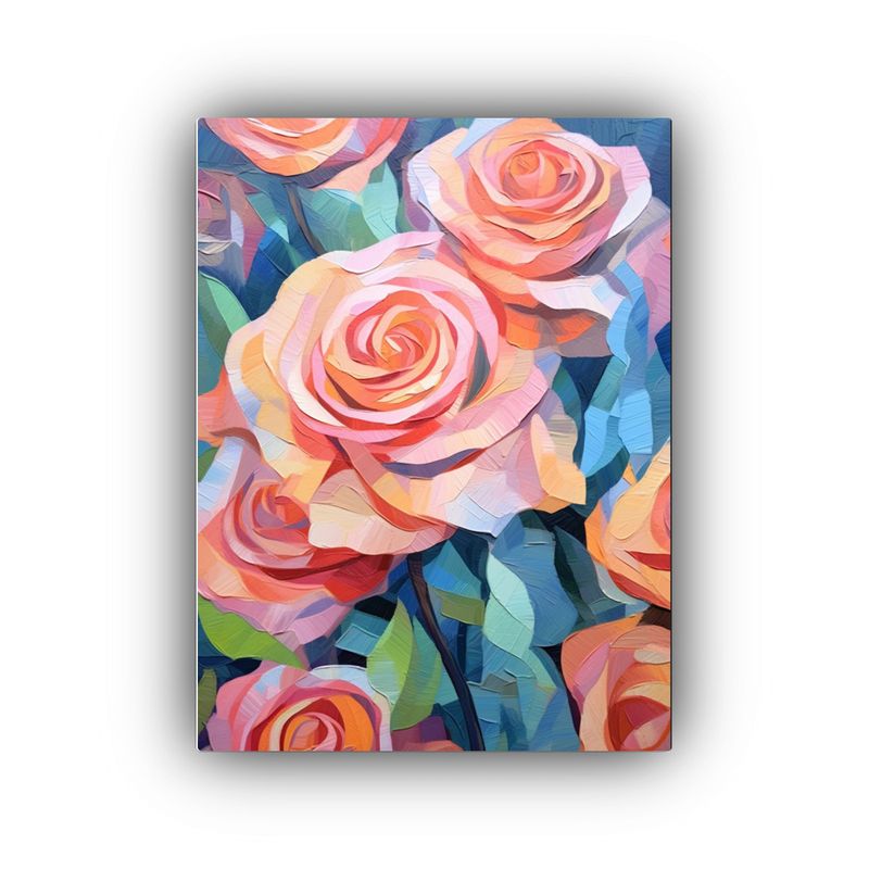 GENERICO - Cuadro Decorativo Con Formación De Rosa En El 80x120 Cm