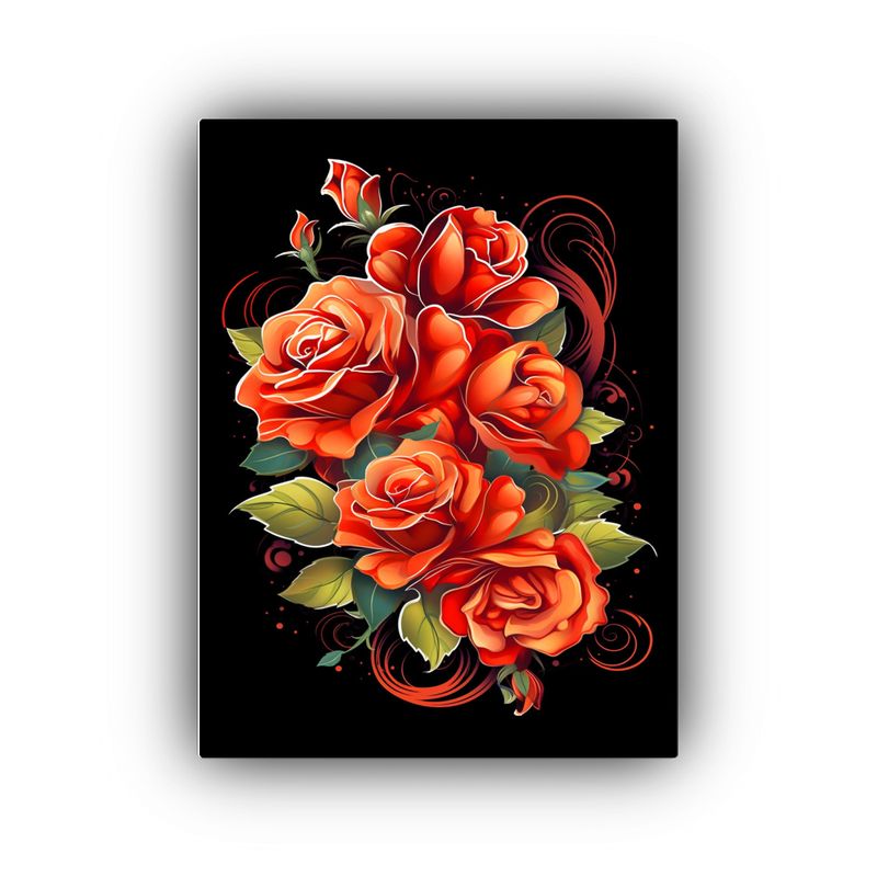 GENERICO - Cuadro Floral Vintage Hogar Deco Con Diseño De 80x120 Cm