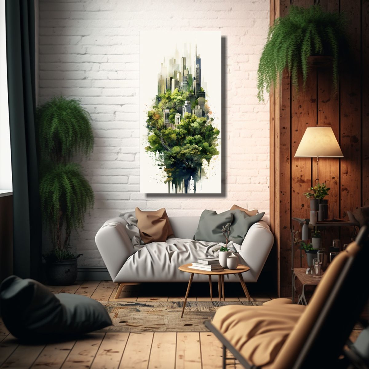 GENERICO - Lienzo De Tela Colores Vibrantes Abstracto 80x160 Cm