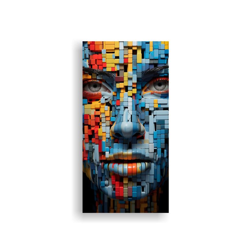 GENERICO - Pintura Decorativa Abstracta Acuarela Rostro 70x140 Cm