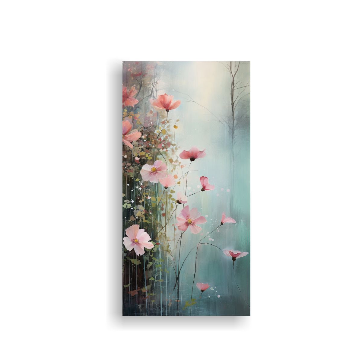 GENERICO - 1 Cuadro Abstracto Calidad Jardín Tranquilo Al 40x80 Cm