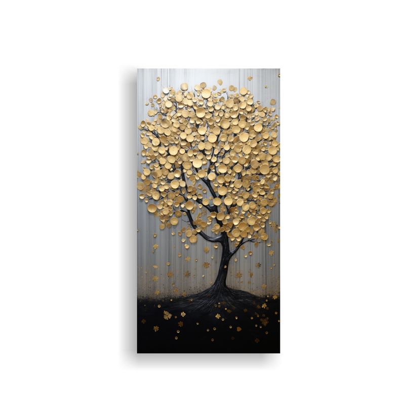 GENERICO - Cuadro Decorativo Original En Tonos Negro Y 50x100 Cm