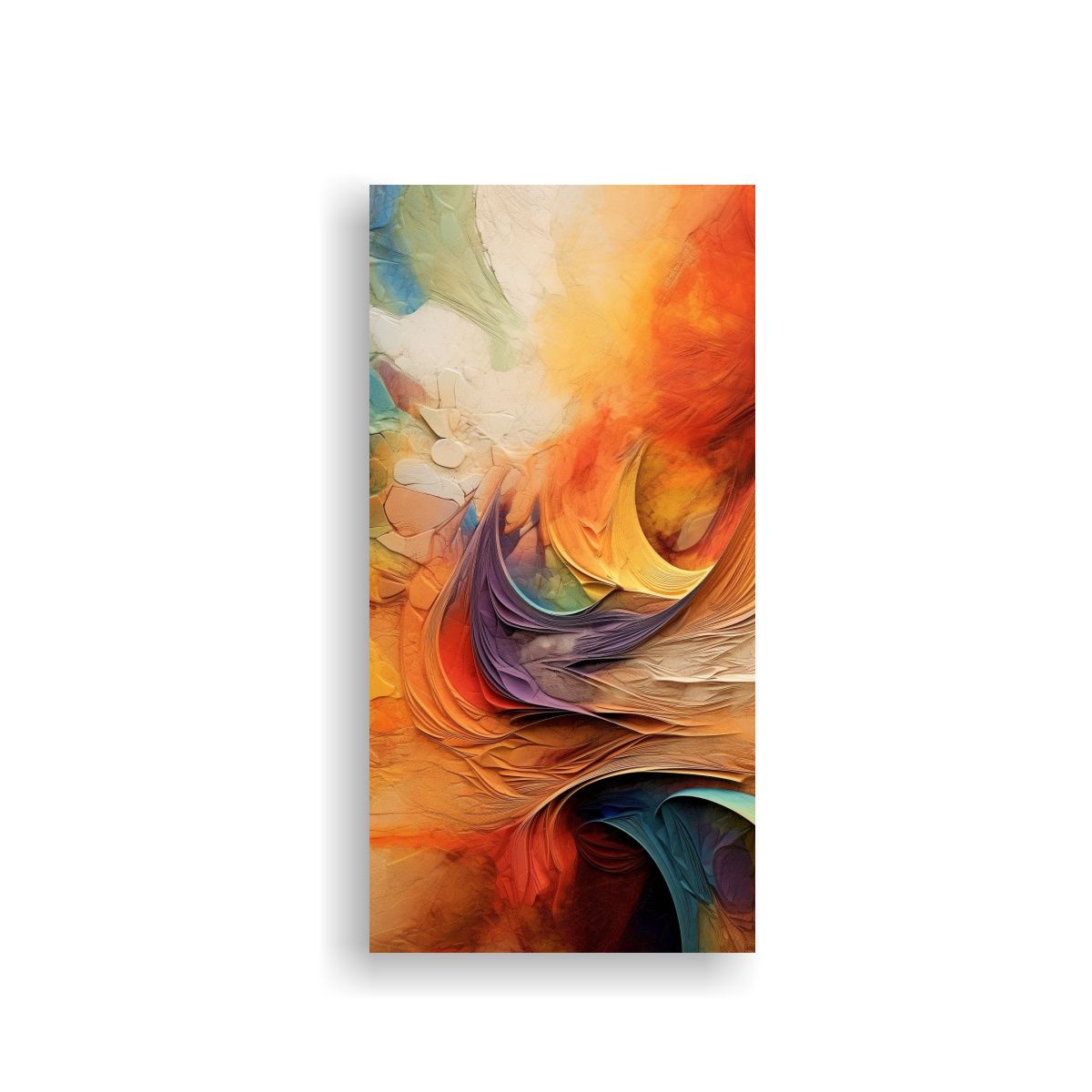 GENERICO - Arte Abstracto Multicolor Composición Concepto 50x100 Cm