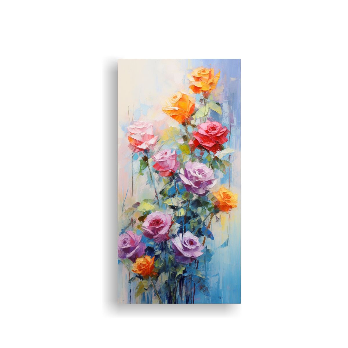 GENERICO - Cuadro Cuadro Refinado De Rosas En Colores 30x60 Cm