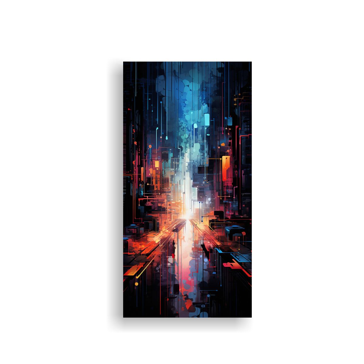 GENERICO - Pintura Decorativa Con Esquema Abstracto De Una 50x100 Cm