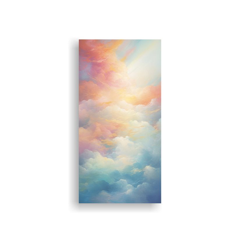 GENERICO - Pintura Decorativa Abstracta Con Paisaje De Nubes 30x60 Cm