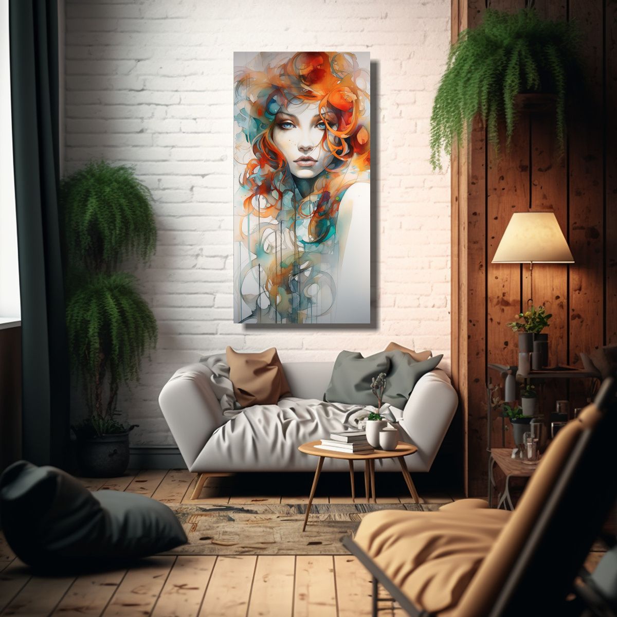 GENERICO - Arte Abstracto En Acuarela Duradero Para 40x80 Cm