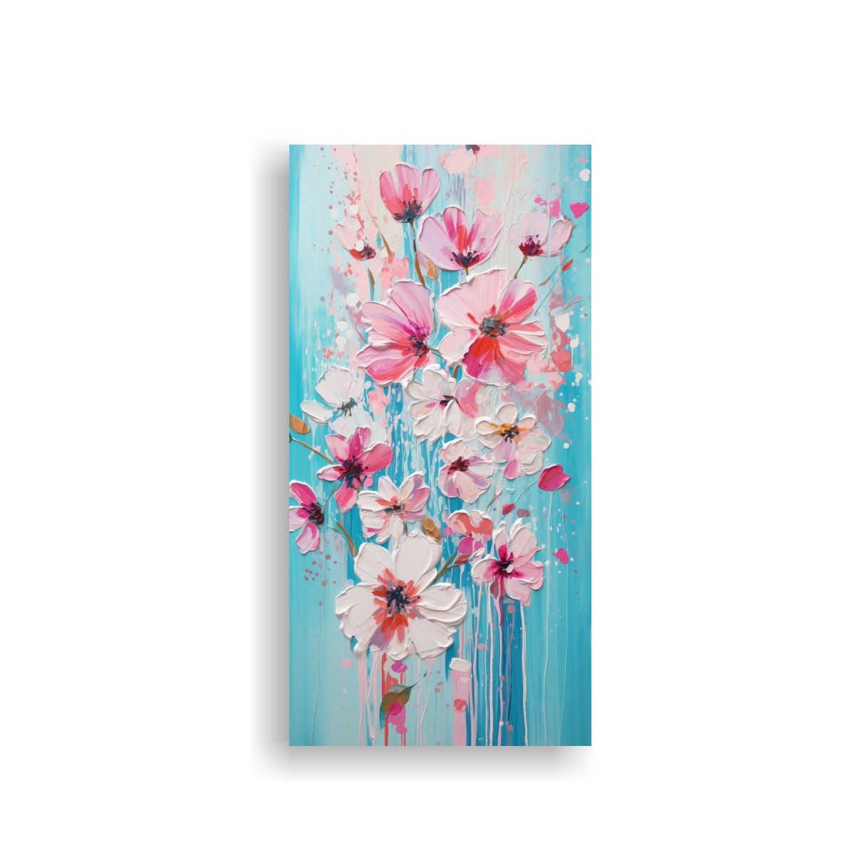 GENERICO - Pintura Acrílica Vintage En Fondo Blanco 60x120 Cm