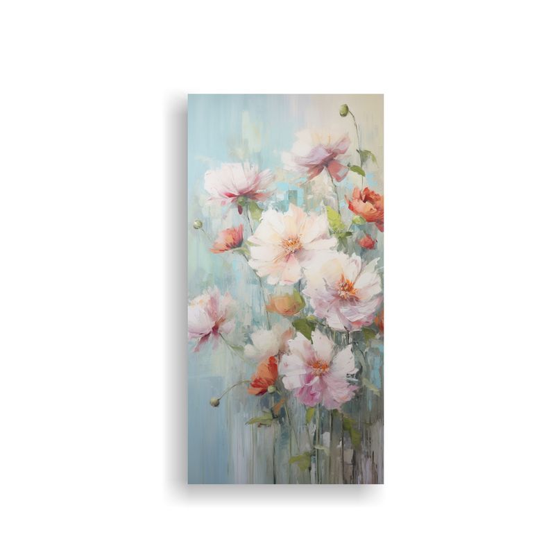 GENERICO - Lienzo Espectacular De Flores En Colores Sutiles 20x40 Cm