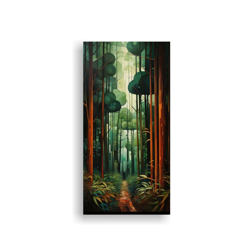 GENERICO - Cuadro Abstracto De Bosques En Equilibrio 80x160 Cm