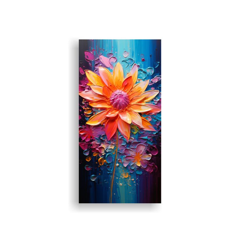 GENERICO - Cuadro En Lienzo De Flores En Vibrantes Colores 60x120 Cm