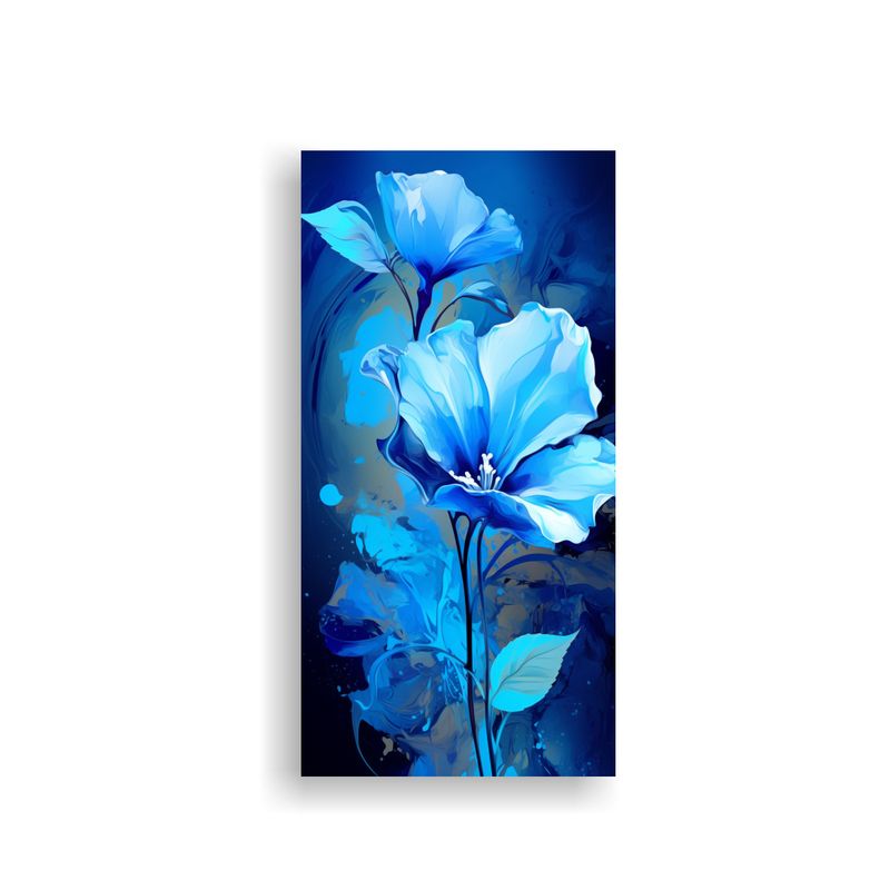 GENERICO - Pintura Decorativa Temática Azul Estilo Neonoir 20x40 Cm
