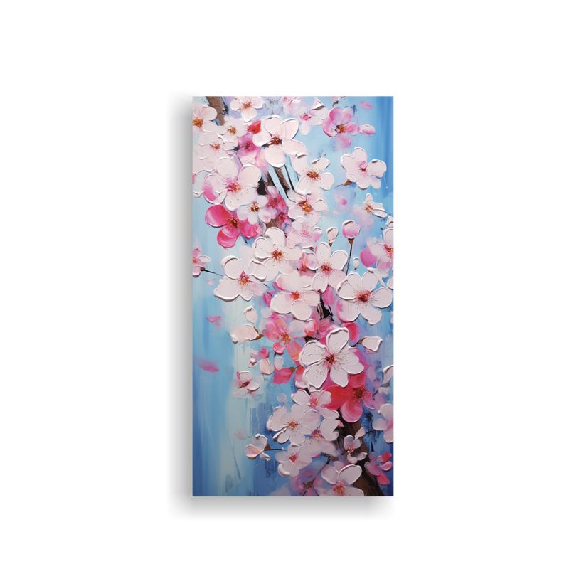 GENERICO - Pintura De Cerezos En Flor Vibrantes En Acuarela 50x100 Cm