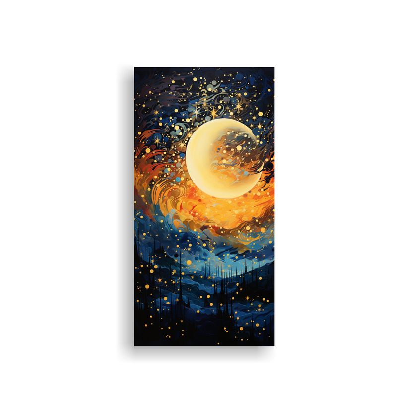 GENERICO - Cuadro Abstracto De Luna Creciente Para 30x60 Cm