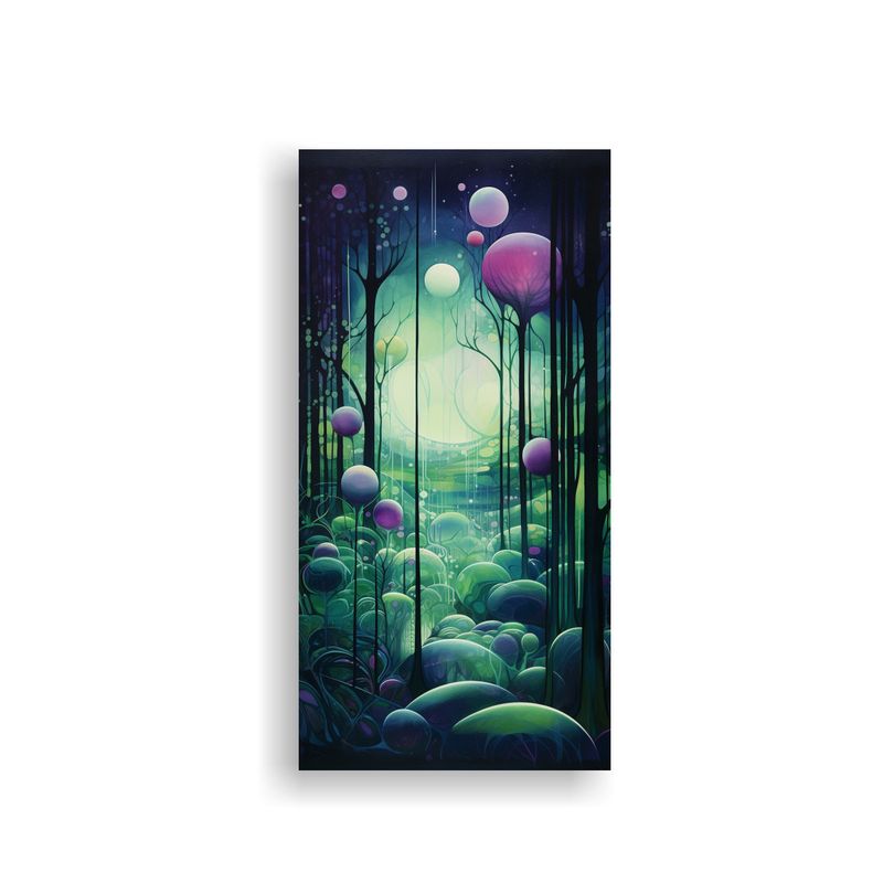 GENERICO - Cuadro Conceptual Sala Bosque Encantado Abstracto 50x100 Cm