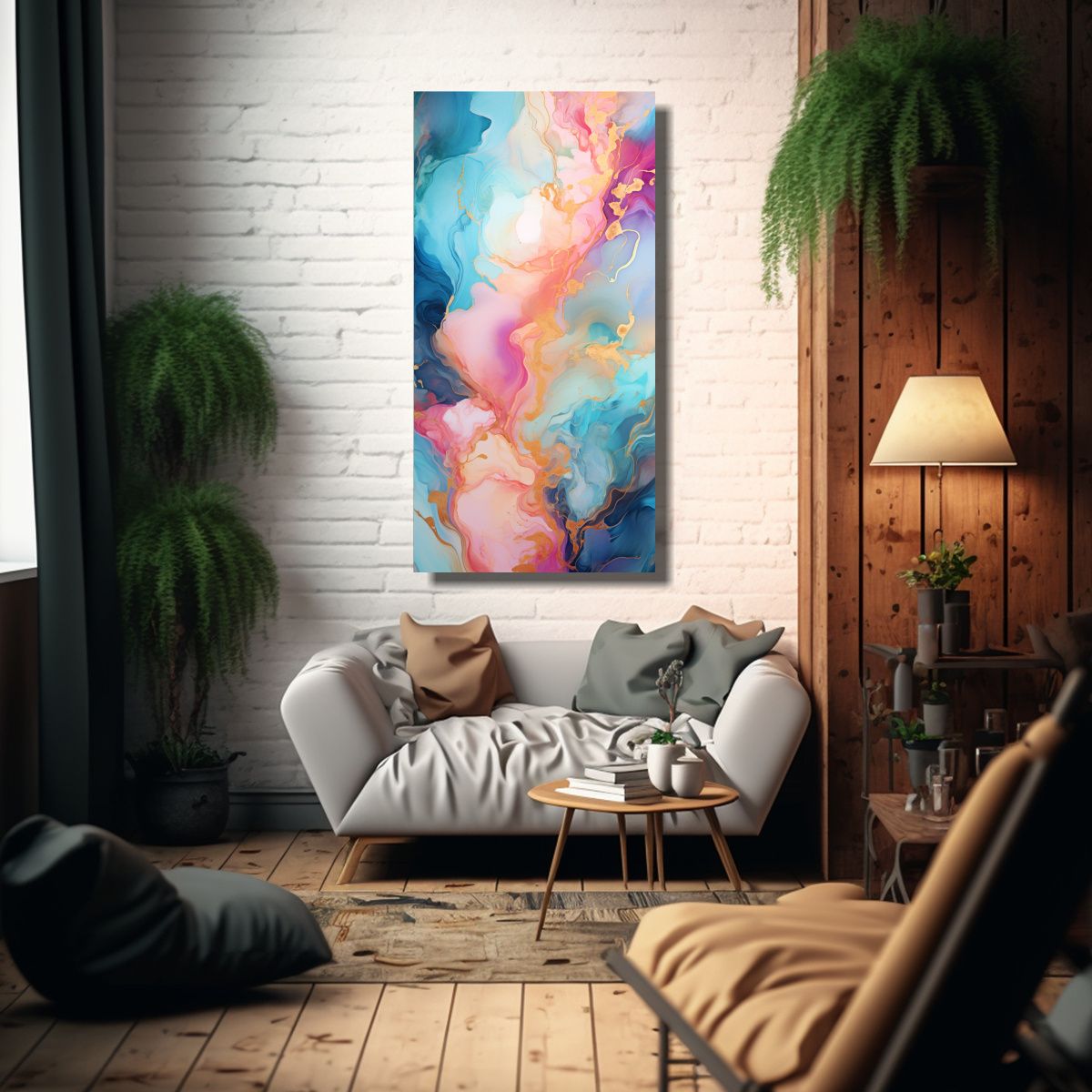 GENERICO - Pinturas Decorativas Con Fondo Rectangular De 50x100 Cm