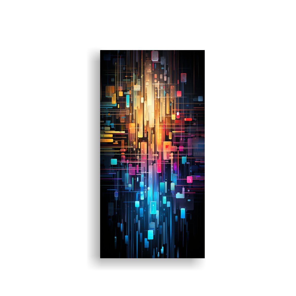 GENERICO - Lienzo Decoración Obra Abstracta Moderna Con 50x100 Cm