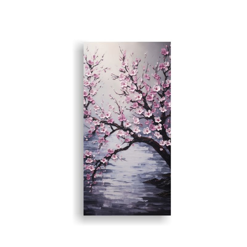 GENERICO - Pintura En Lienzo De Hermosa Acuarela De Flores 20x40 Cm