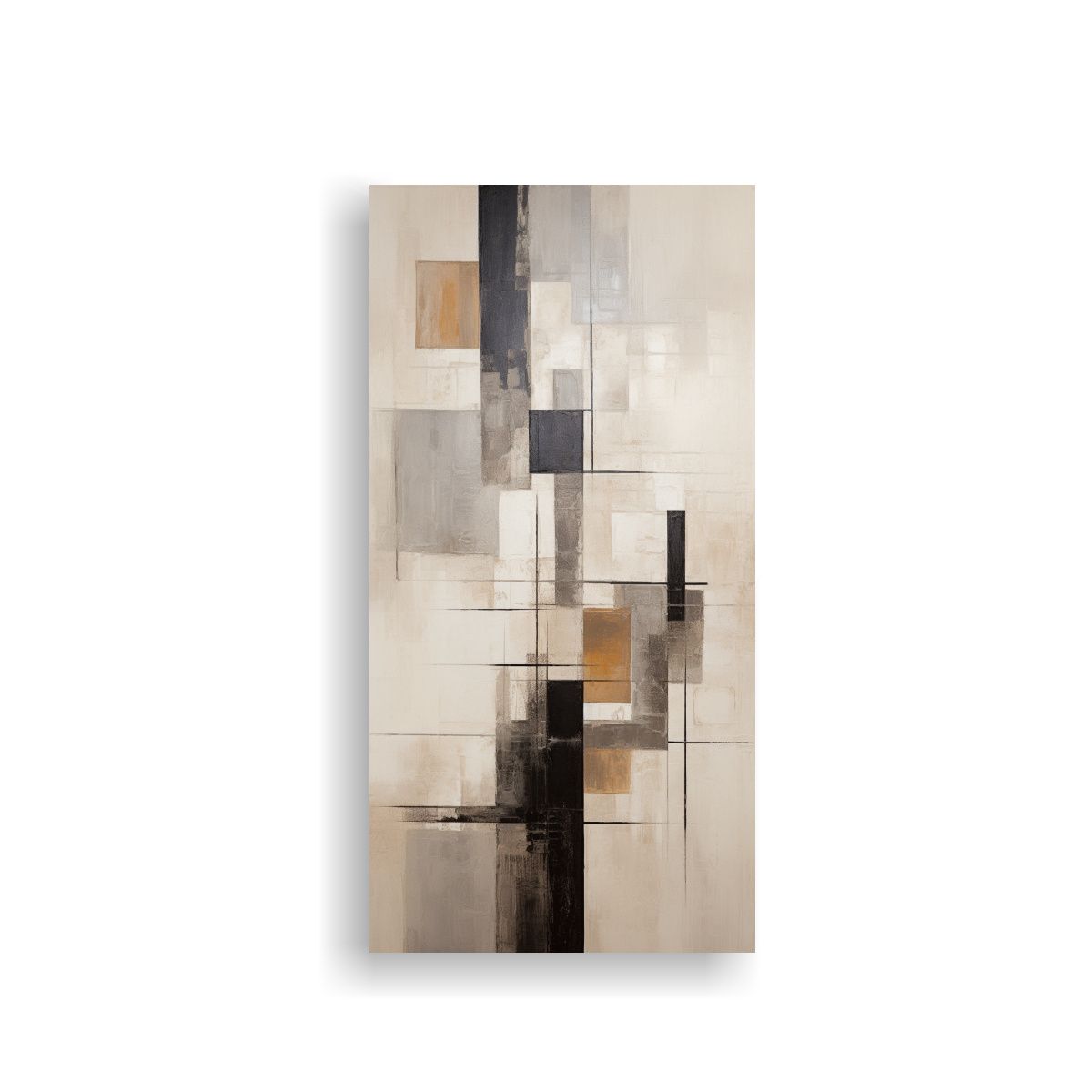 GENERICO - Cuadro Abstracto Beige De Cuadro Fantástica 40x80 Cm