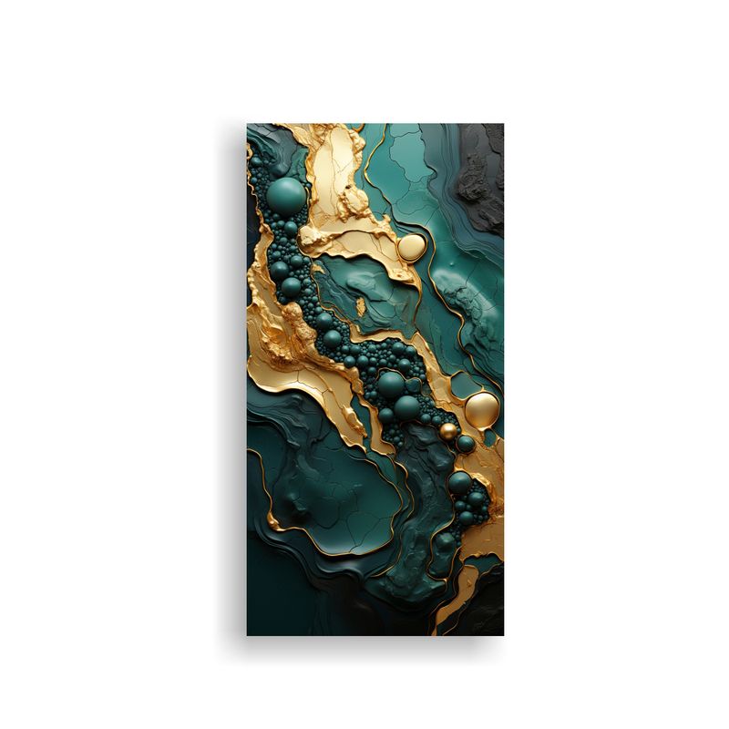 GENERICO - Tela En Bastidor Elegante Pintura Abstracta 40x80 Cm