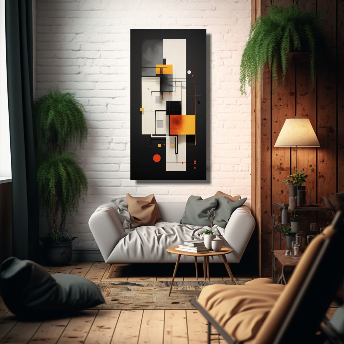 GENERICO - Cuadros Abstractos Modernos Con Expresividad 50x100 Cm